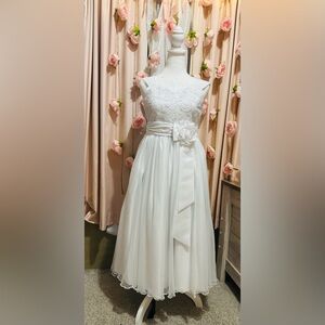 Bonnie Jean White Lace Formal Kids Dress